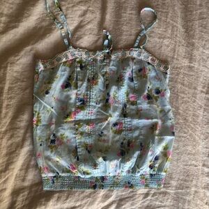 Hollister Blue Floral Camisole Top